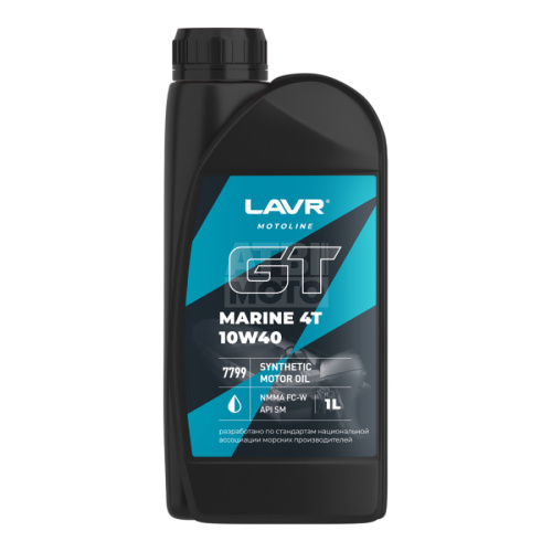 Масло моторное LAVR GT Marine 4Т 10W40 SM(1л) Масло моторное LAVR GT Marine 4Т 10W40 SM(1л)