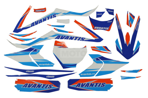 Комплект наклеек pitbike Avantis Classic Комплект наклеек pitbike Avantis Classic